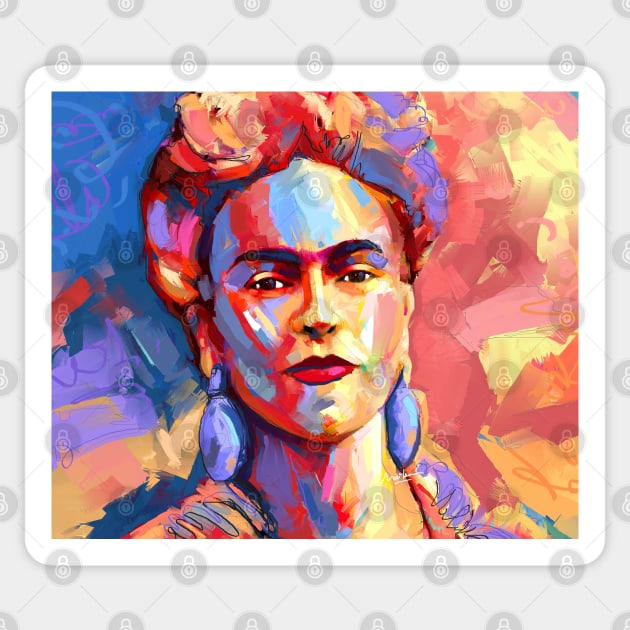 Frida Sticker by mailsoncello